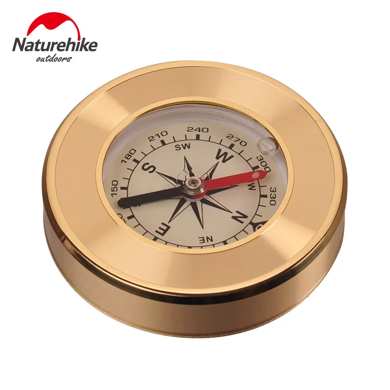 

Naturehike Outdoor Hiking Compass Copper Case Vehicle Compass Noctilucent Portable Handheld Waterproof Climbing Compass