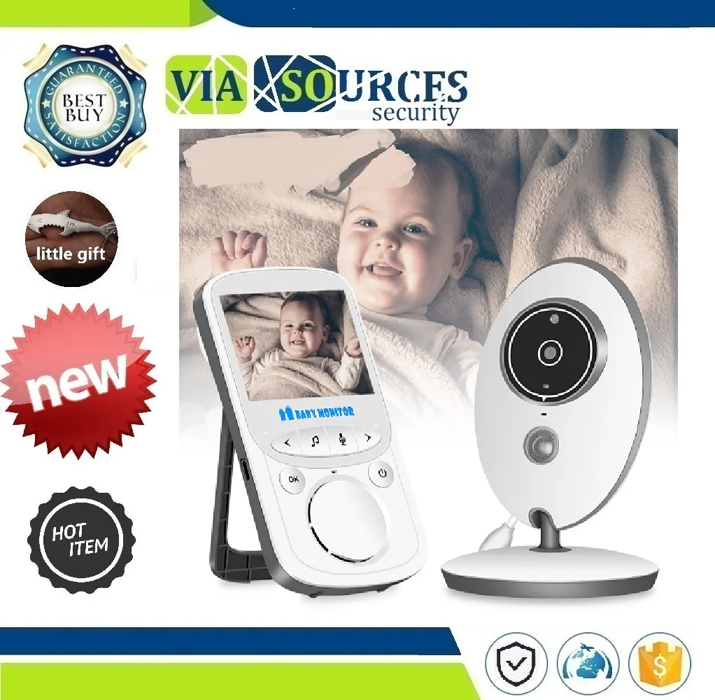 

24h Portable Baby Camera Baby Walkie Talkie Babysitter Wireless LCD Audio Video Baby Monitor VB605 Radio Nanny Music Intercom IR