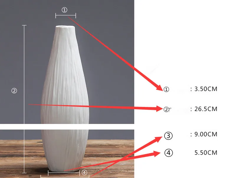 Модные Белые керамические цветочные вазы для дома, декоративные вазы, украшение дома Современное или свадебное украшение Васо, Горячая - Цвет: 3