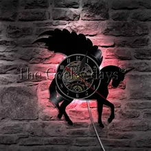 1 pieza de luz LED de pared con signo de unicornio, lámpara con emblema iluminado con caballo volador Vintage, luz de noche con unicornio, regalo de amante