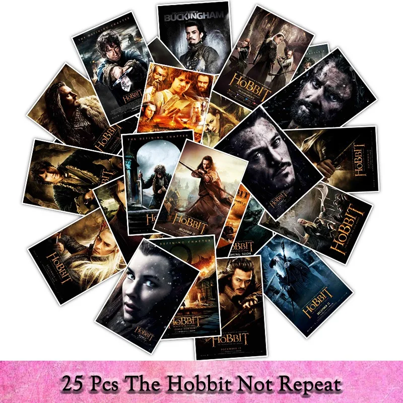 

25pcs/pack Classic The Hobbit Graffiti Sticker For Guitar Toys The Luggage Cool Stickers Handbag Decoration Stickers