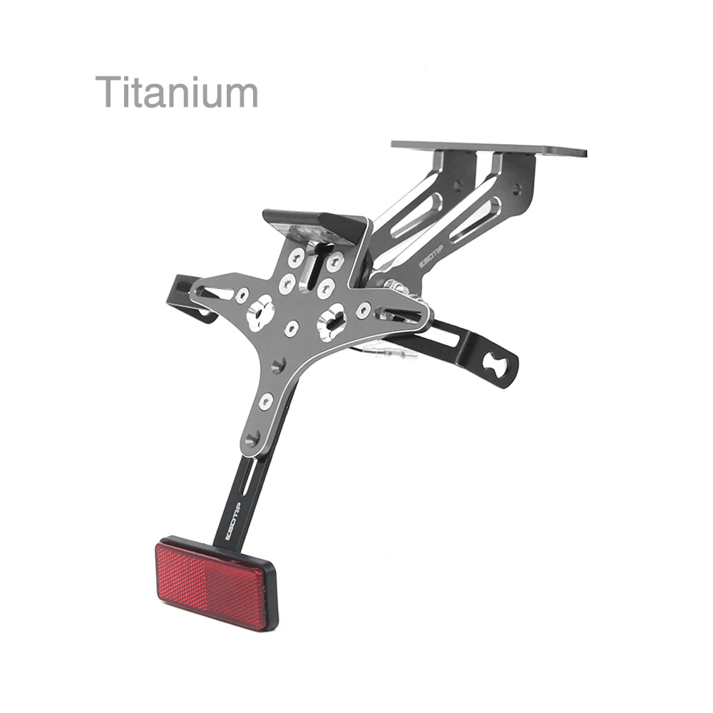 ZS гоночный регулируемый угол мотоцикла номерной знак рамка держатель кронштейн для Honda Yamaha Suzuki Kawasaki KTM Ducati - Цвет: Серебристый