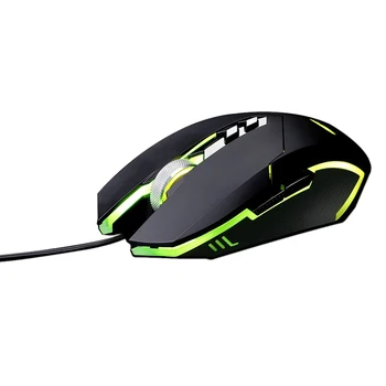 

5000 DPI Gaming Wired Mouse Optical USB Mouse 6 Breathing LED Light 7 Buttons Aluminum Wheel for PC Desktop Laptop LOL