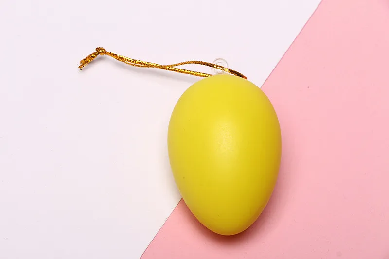 12 шт DIY игрушки пасхальное яйцо детская творческая ручной мультфильм окрашенная яичная скорлупа поделка из пластмассы с веревкой висит для