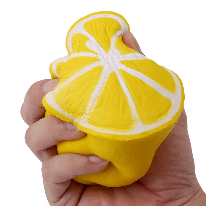 Jumbo Simulation Fruit Half Lemon Squishy Slow Rising Scented Soft Bread Cake Squeeze Kids Grownups Stress Relief Toy 10*10CM