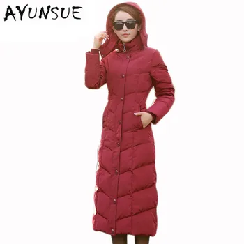 

Winter Jacket Women Parka 2018 Female White Duck Down Winter Jackets And Coats Long Thickening Hooded Parkas Plus Size 5XL HJ207