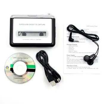 

cassette player USB Cassette to MP3 Converter Capture Audio Music Player Convert music on tape to Computer Laptop Mac OS