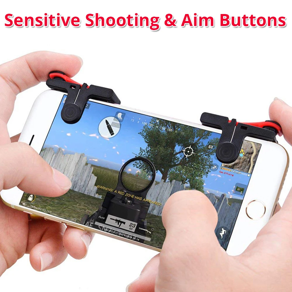 sensitive phone grip shooting and aim buttons