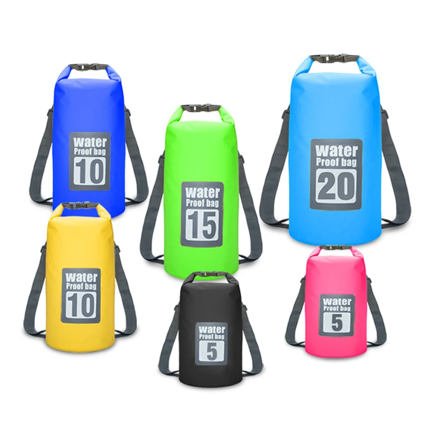 5L/10L/15L/20L Водонепроницаемый сухой мешок для хранения сумка плавания каякинга