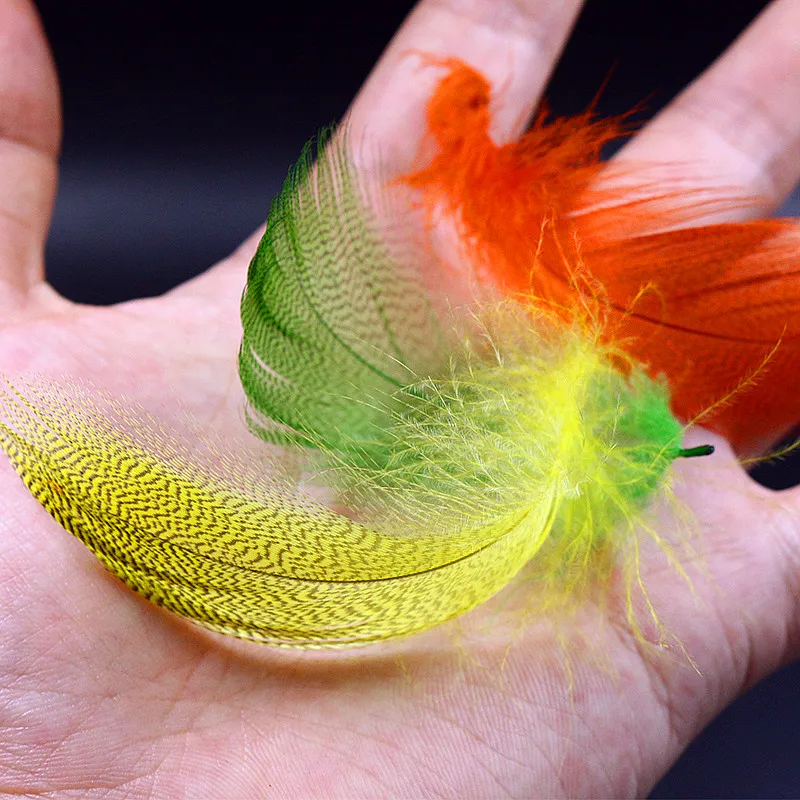 10 colors new spots and pitting CDC feather wild goose hackle feathers fly fishing tying materials For tying Nymph Insect Bait
