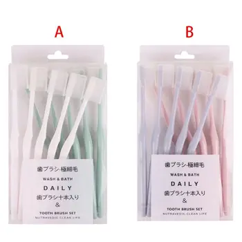 

10 Pcs/set Adult Toothbrush Super Soft Bristles Oral Care Supplies for Women Men