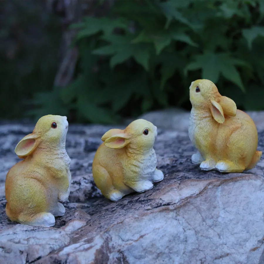 الراتنج الحيوان الأرنب ، المنزل مكتب غرفة المعيشة شرفة خزانة الديكور ، سطح المكتب الحلي هدية (A294)