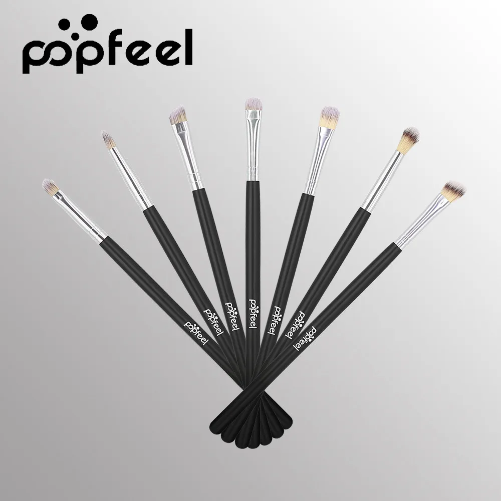 Popfeel 7 шт. ручной работы высокое качество набор кистей для макияжа кисть для растушевки теней Косметика Красота Макияж инструмент brochas maquillaje