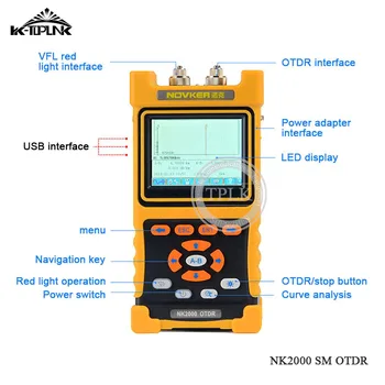 

Handheld NK2000 OTDR Optical Time Domain Reflectometer Touch Screen SM Built-in 2MW VFL 1310nm/1550nm 28/26dB,70km~80km hot sale