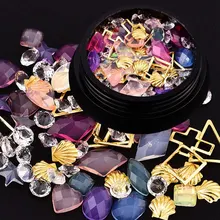 Mixed Glitter Nail Jewelry Crystal Rhinestone 3d Rhinestone Nail Art decoration Accessoires DIY Design Acrylic Manicure