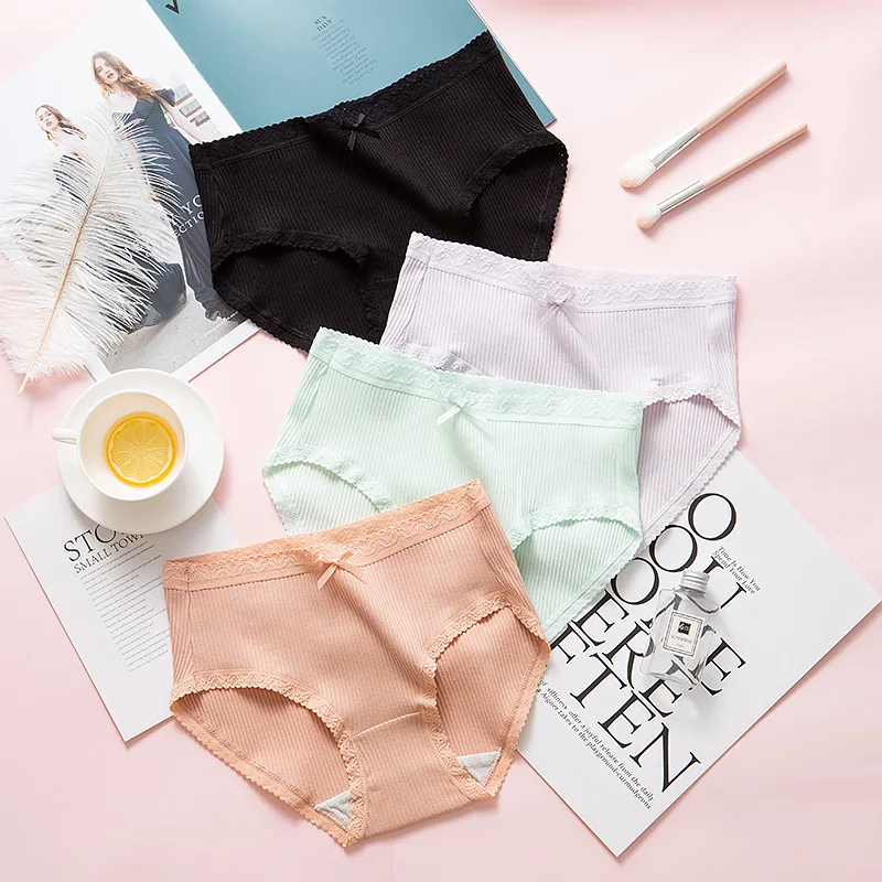 

BZEL 2Pcs/lot Hot Sale Women's Underwear High Quality Women's Cotton Briefs Girls Panties Solid Fashion Briefs Dropship Big Size