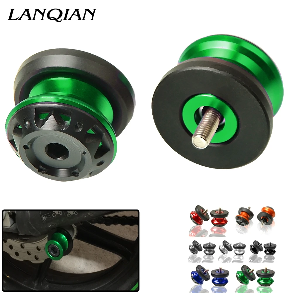 

FOR 6MM 8MM 10MM Motorcycle Swingarm Sliders For Kawasaki Ninja 400 650R 250 300 250R 400R 600R ER6F