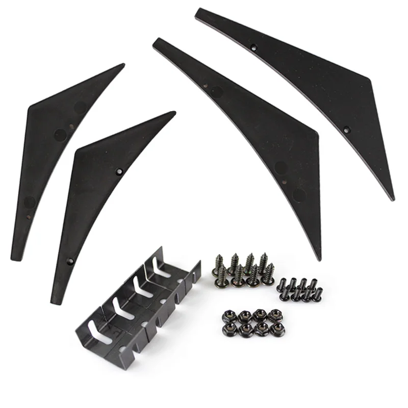 Universal JDM Style Universal Car Front Spoiler Wing Blade ABS Protector Easy Install Automobile front end accessories RS-LKT009