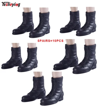

TopToys 1/6 Scale Military WWII Combat Paratrooper Boots Shoes Dragon Soldier Black Clothing accessories Model DIY Fit 12"Figure