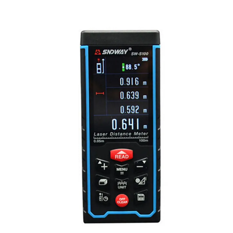 

SNDWAY SW-S100 Color Display Digital Laser Rangefinder 100m laser range finder Laser Range Finder distance meter tape measure