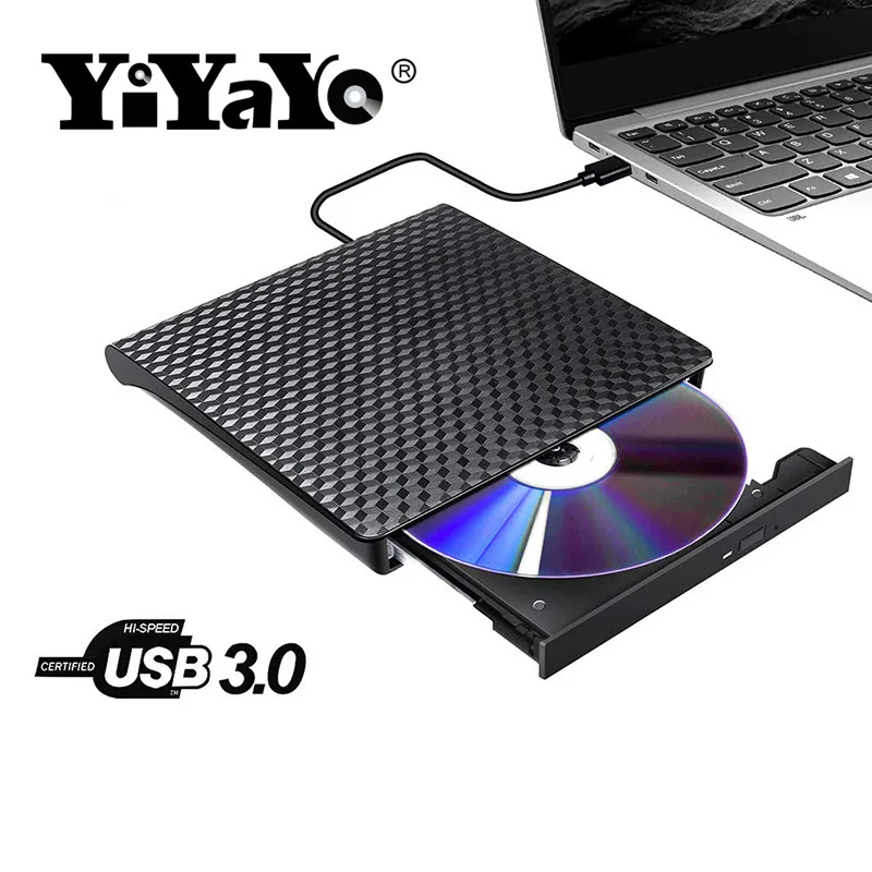 

YiYaYo USB 3.0 DVD Drive Optical Drive CD DVD RW Burner CD ROM Player for Laptop hp Computer PC Macbook iMAC OS Window 10