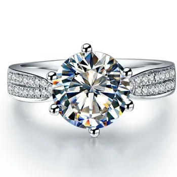 

2Ct Lab Grown Simulate Diamond Genuine 14K White Gold Rings Starlight Forever Brilliance Jewelry for Women Quality Guarantee!