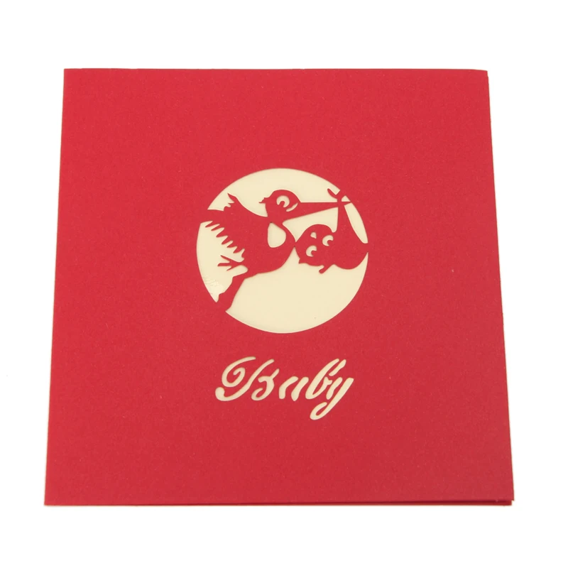 

3D Carriages Greeting Card Pop Up Paper Cut Postcard Birthday Valentines Gift -Y102