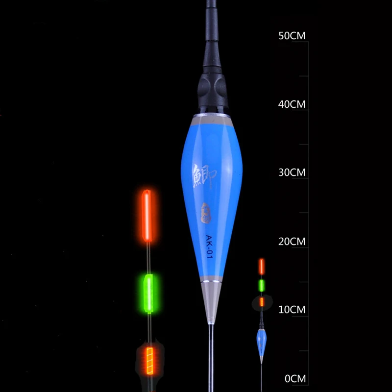 Мелководный Карп и карась поплавок для ночной рыбалки светодиодный Электрический поплавок светильник рыболовные снасти Светящиеся Электронные Поплавок+ CR425 батарея