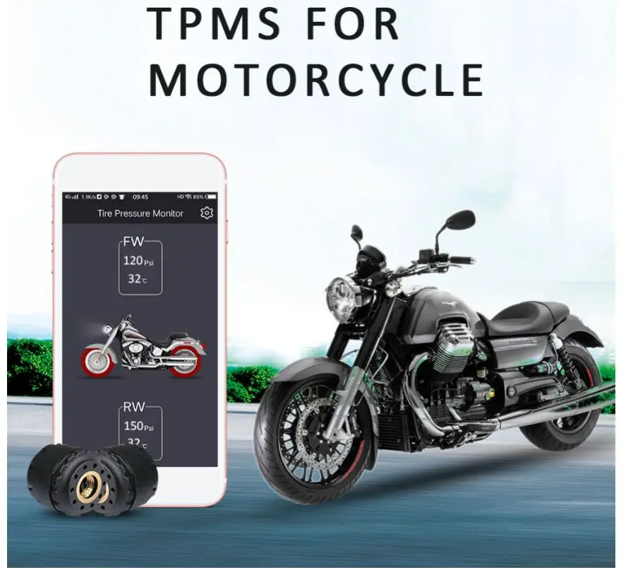 US $26.10 Tp200 Motorcycle Bluetooth Tire Pressure Monitoring System Tpms Mobile Phone App