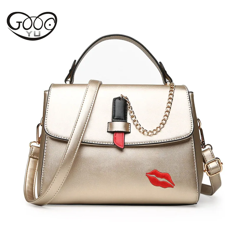

The new female package mouth red lock female package European and American fashion shoulder bag diagonal package red lips handba
