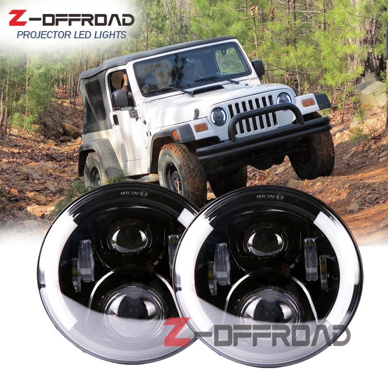 

7" LED Headlight For Motorcycle Motorcycle Projector LED Light Bulb For Jeep Wrangler JK LJ CJ Headlamp