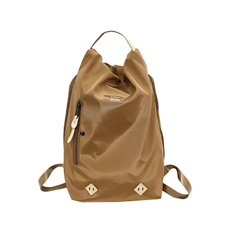 Япония супер большая емкость портативная нейлоновая дорожная сумка, светильник, спортивный рюкзак для фитнеса, Женская однотонная дорожная сумка через плечо - Цвет: brown