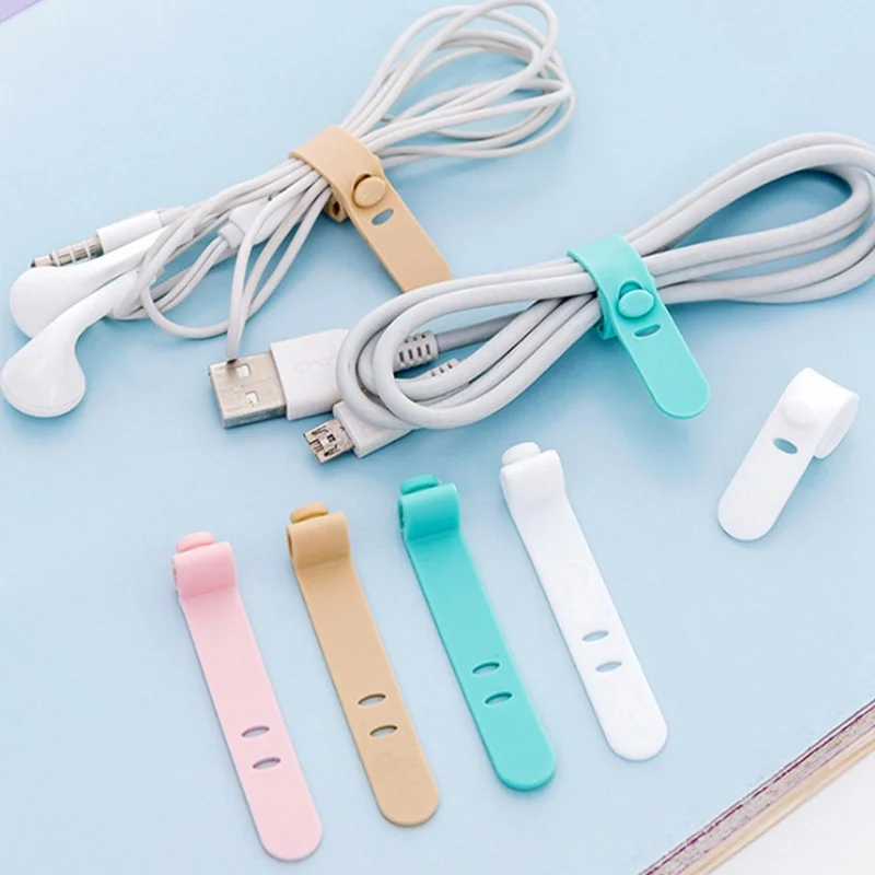 

4pcs Multipurpose Charger USB Cable Bobbin Winder Data Line Protector Earphone Wire Cord Organizer Management Fastener Fixer