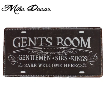 

[ Mike86 ] GENTS ROOM painting decor Retro Gift Craft Metal sign Cafe decoration D-621 Mix order 30*15 CM