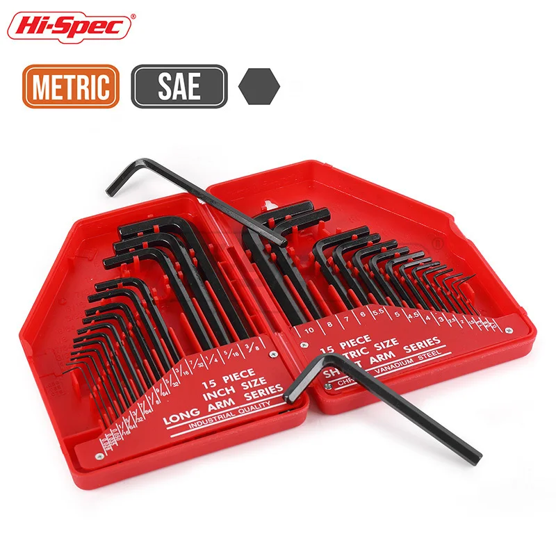 Hi-Spec 30pc Универсальный шестигранный ключ набор метрический/Императорский шестигранный ключ l-образный динамометрический ключ для велосипеда набор CRV стальной гаечный ключ Набор ST30097