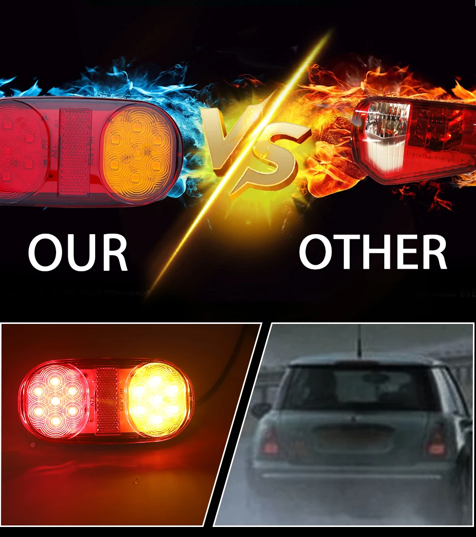 Детали для светодиодного освещения CARLitek для каравана caminhao задний фонарь фара грузовика стоп-сигнал Лампа 12 В светодиодные задние фонари