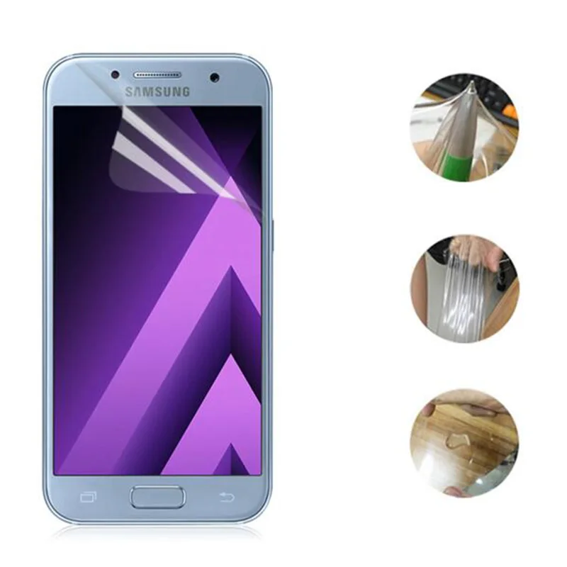 Защитная пленка для переднего экрана для samsung Galaxy A3 A5 A7 A510F A520F+ 3D задняя пленка из углеродного волокна(не закаленное стекло