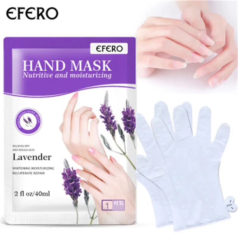 

Lavender Moisturizing Soft Hand Mask Hyaluronic Dead Skin Remover Smooth Whitening Anti-Aging Hand Care Hand Mask Nails