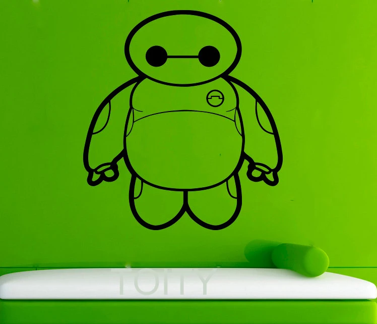 Best Baymax Wall Sticker Big Hero DECAL VINYL CARTOON ART NURSERY KIDS ROOM MURAL HOME INTERIOR DECOR