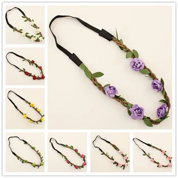 

Unique Party Women Headbands Flowers Colorful Hair Band for Bride Wedding Wear Romantic Wedding Party Favor Decoration Supplies