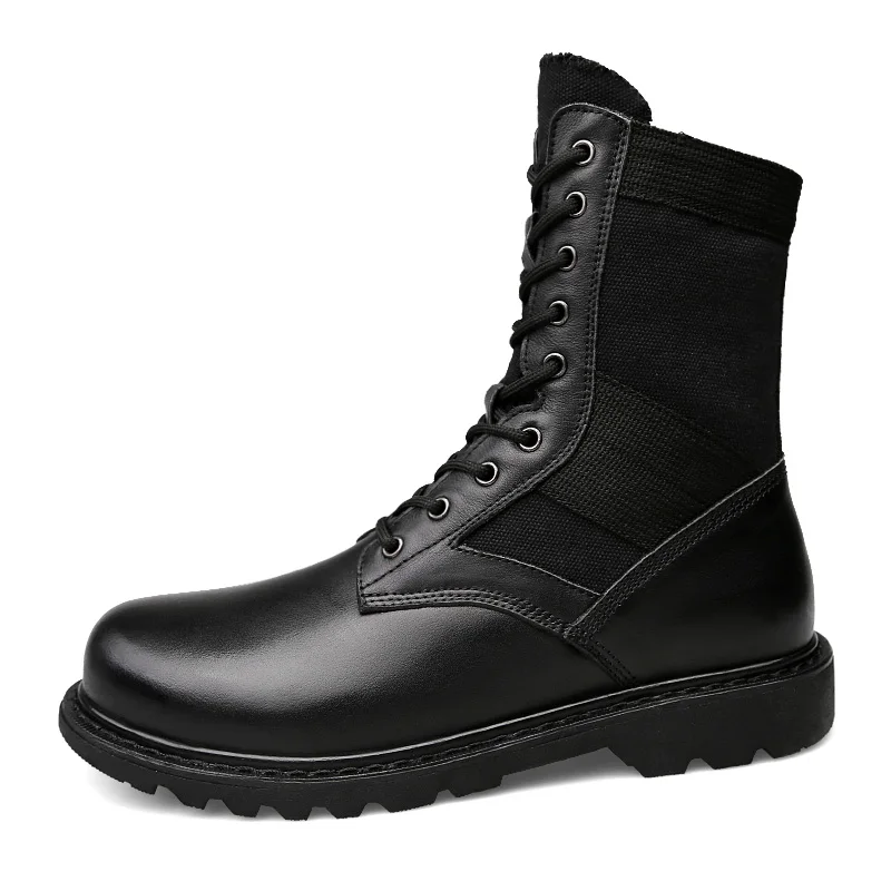 

Vintage Fashion Men's Chelsea Boots Autumn Winter Cowhide Leisure Shoes Round Toe Split Leather Ankle Boot Lace-up Work Shoes