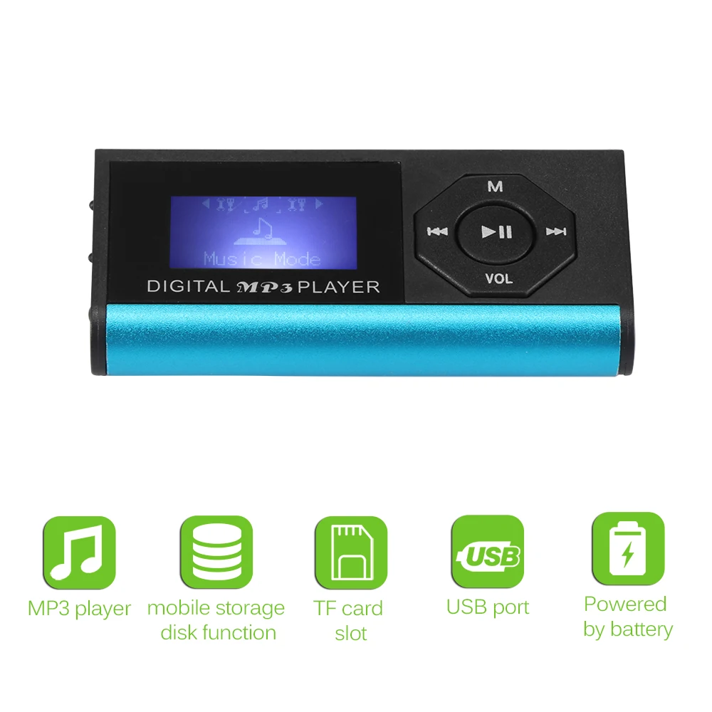 FORNORM Портативный MP3 плеер без потерь портативный цифровой компактный спортивный стерео MP3 плеер максимальная поддержка 16 Гб Micro SD карта с музыкой