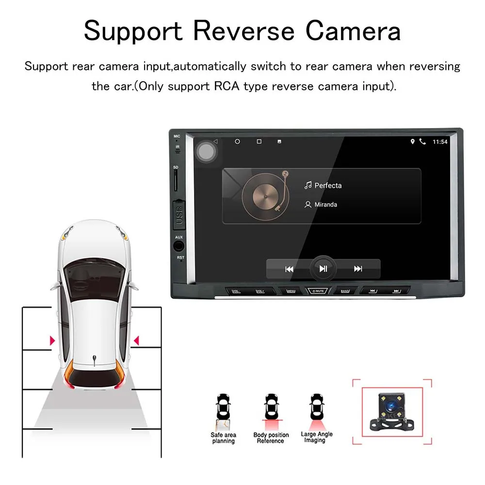 Sale 2din android 8.1 car radio stereo Octa Core 2G+16G GPS Navigation WIFI AM/FM/RDS Auto Radio 7" IPS TouchScreen 1024X600 SWC OBD2 1