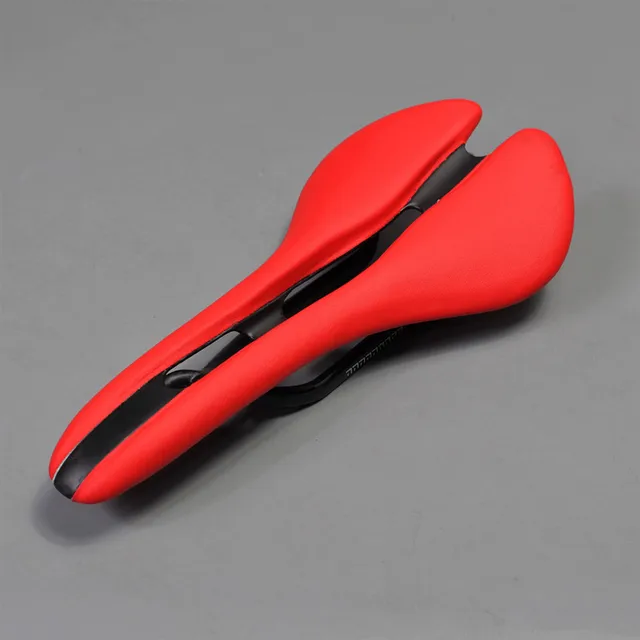 cycling saddle road bike saddle black white red Carbon Fiber+Leather