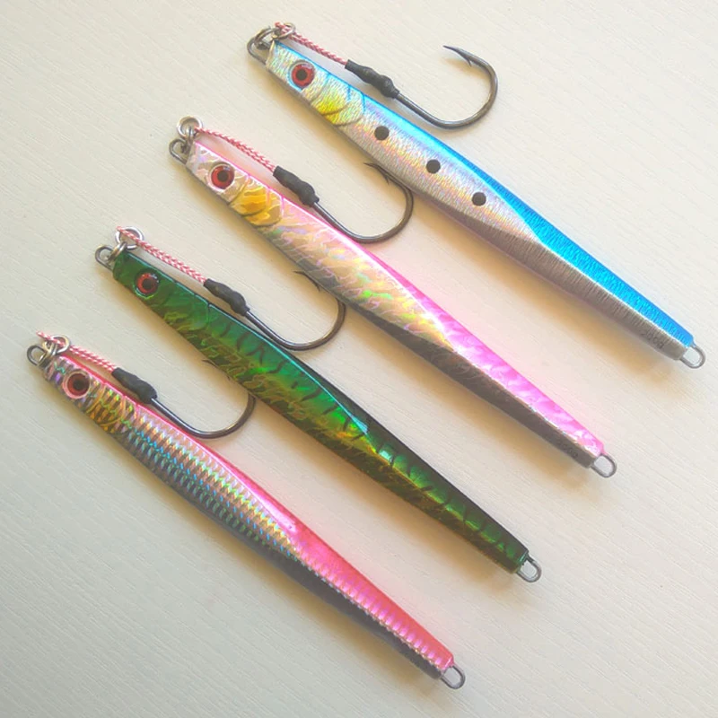 4pcs 100g/150g/200g Metal jig Lead Fish Lead Jig Knife Jig Jigging