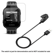 Экран Protector Щит пленка+ зарядка через usb кабель Зарядное устройство кабели для Garmin подход S20 Смарт-часы аксессуары