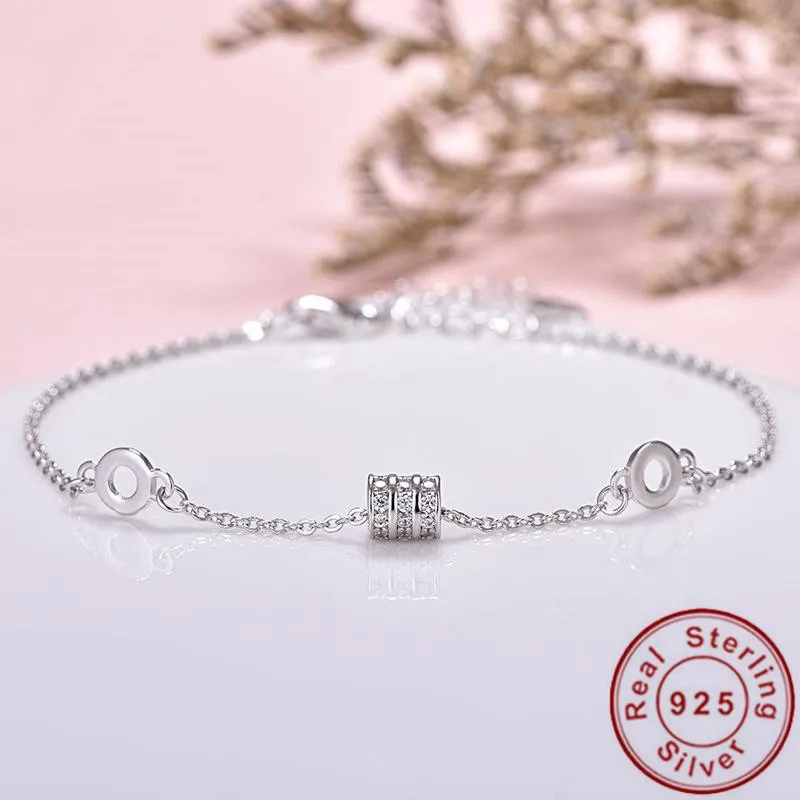 Женский браслет-цепочка для девочек, 925 серебро, Китай, натуральная оболочка, четырехлистный браслет