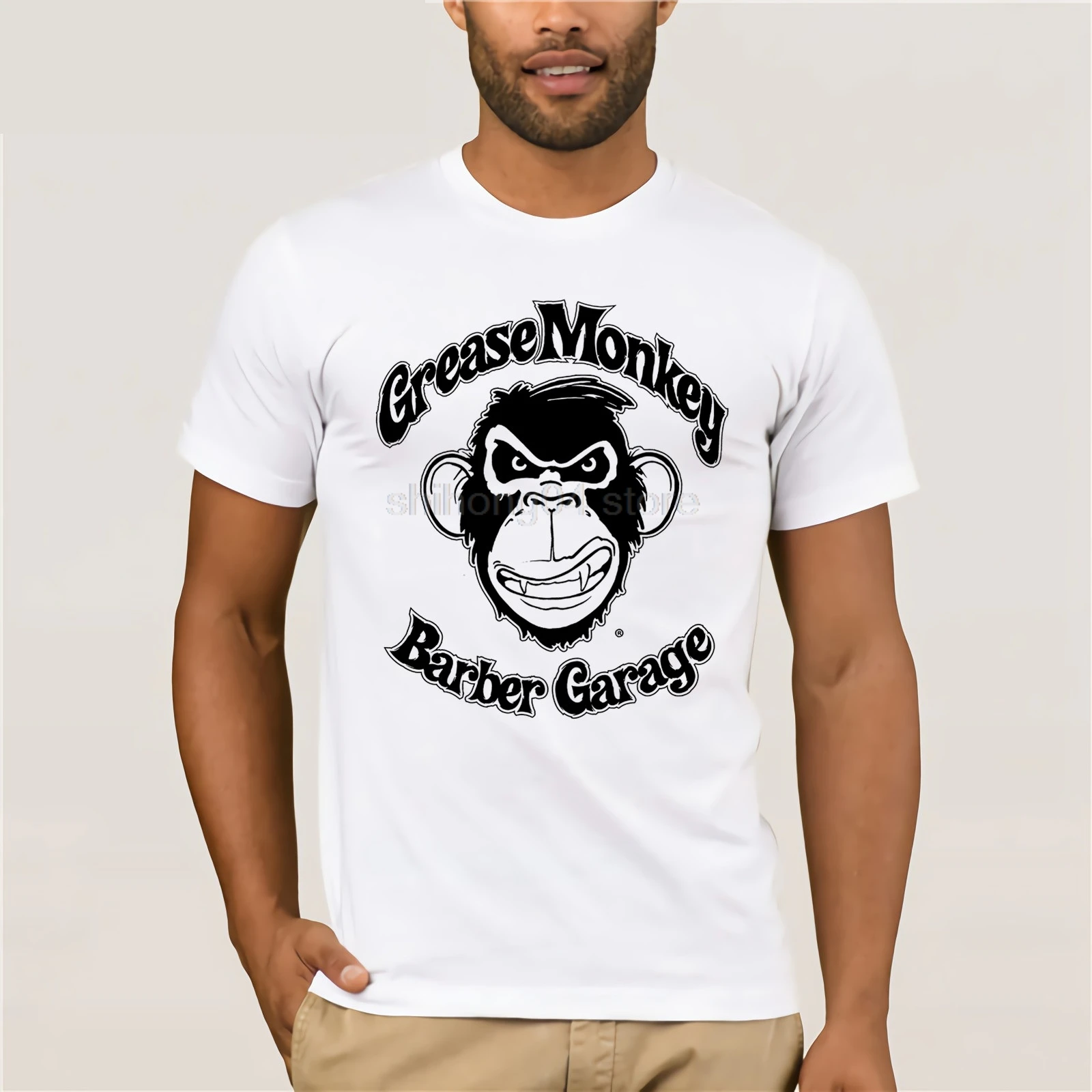 

Gas cool Monkey Barber Garage Logo Fast N' Loud Texas LETS RIDE T-Shirt Man Cotton Short Sleeve T-Shirt