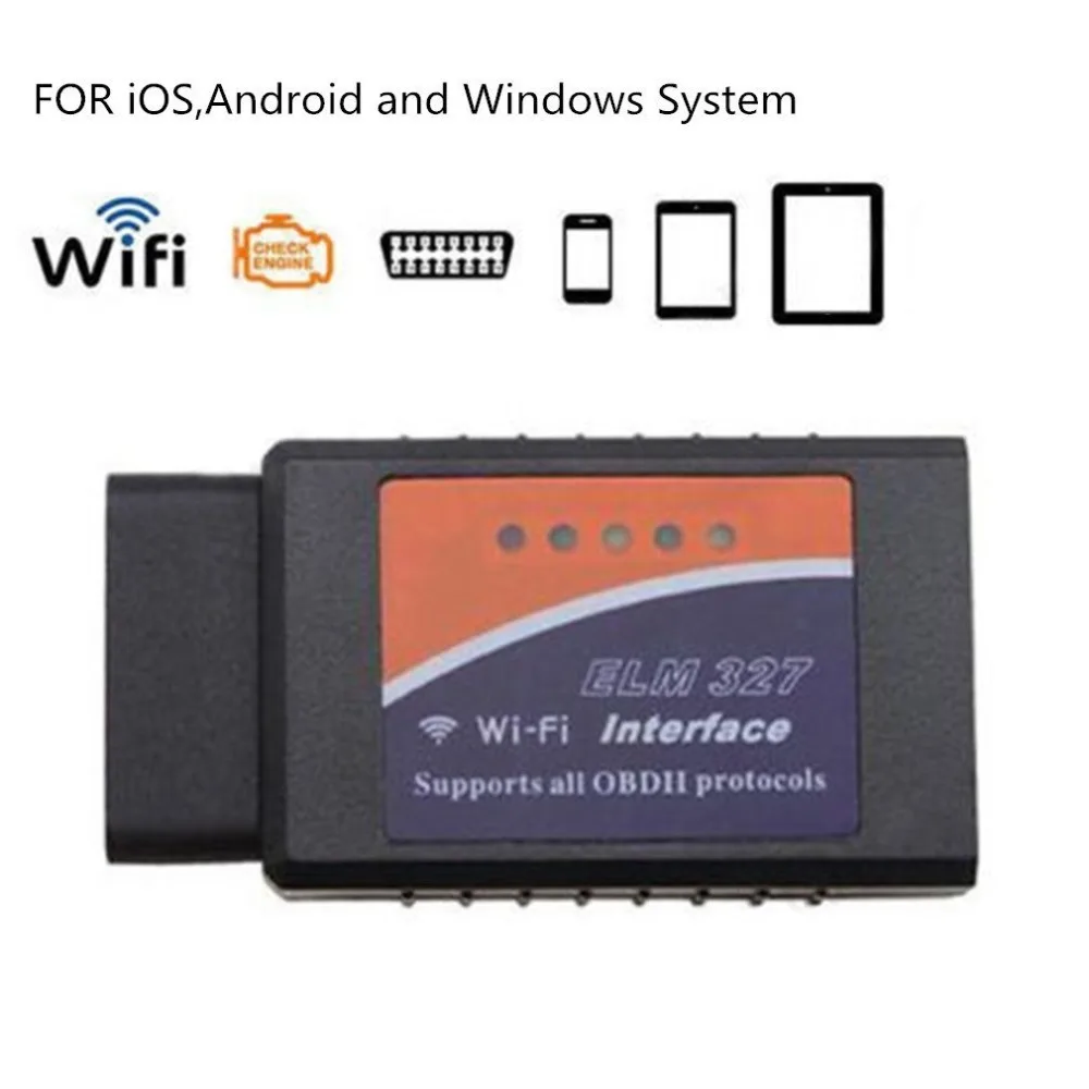 ELM327 WiFi с чипом PIC18F25K80 беспроводной OBDII диагностический инструмент для IPhone/Android/PC ELM 327 V1.5 автоматический сканер