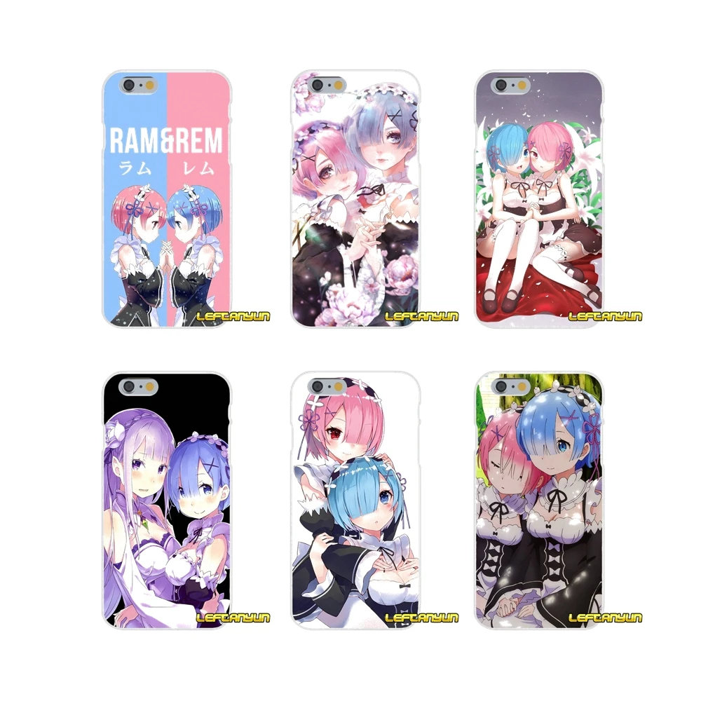 Сексуальная аниме девушка ram rem re zero аксессуары для телефона Чехлы iPhone X 4 4S 5 5S 5C SE 6